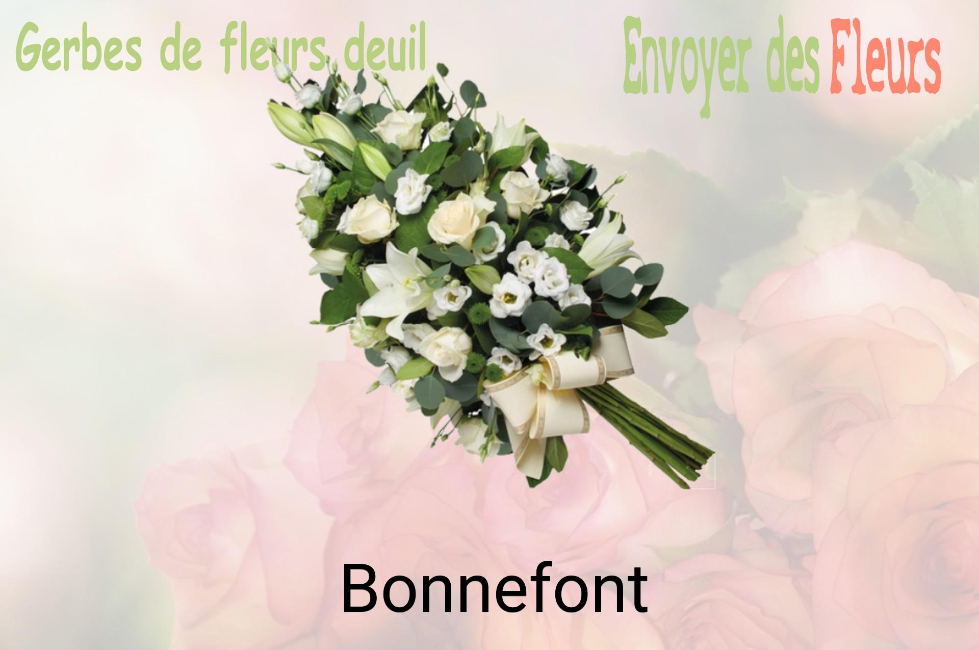 Gerbe de fleurs de deuil livrée à Bonnefont